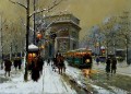 CE el arco triunfal invierno París